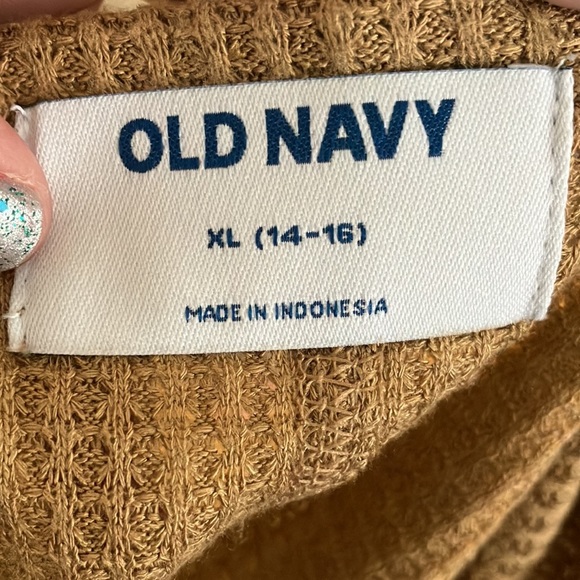 NWT Old Navy Long Sleeve Tie Front Top, Girls XL (14-16) - Picture 4 of 6